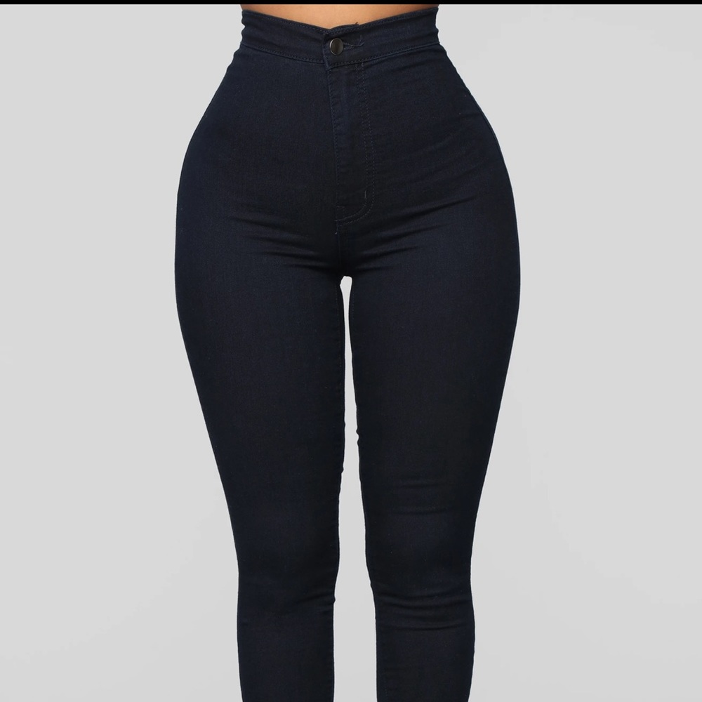 Fashion Nova Super High Waist Denim Skinnies - Indigo Size 3